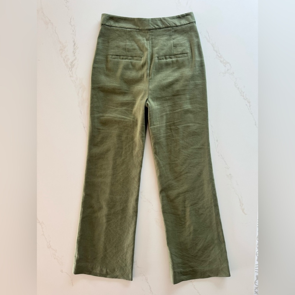 Veronica Beard Noda Linen Straight Leg Trousers size 2 - Picture 8 of 13